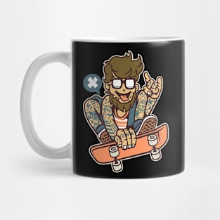 Skateboarding Tattoo Hipster Street Skater Mug